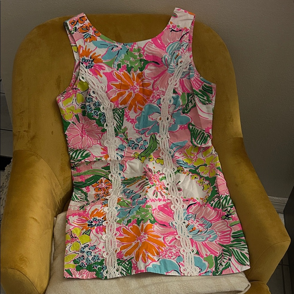 Lilly Pulitzer for Target Sleeveless Floral Shift Dress in Pink & Turquoise